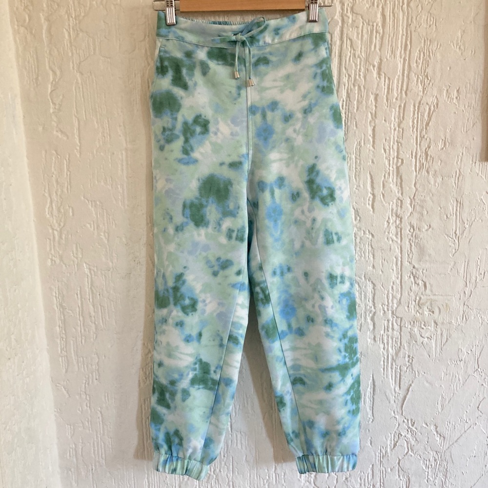 Zara Green Tie Dye Jogger Pants Size XS